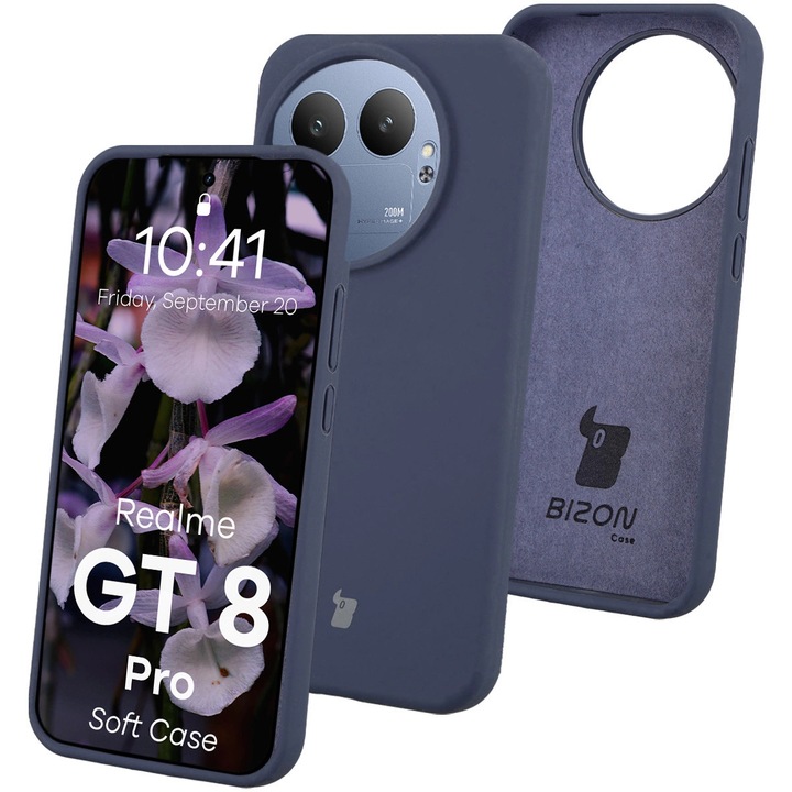 Husa, Bizon Soft Case pentru Realme GT 8 Pro, Albastru Inchis