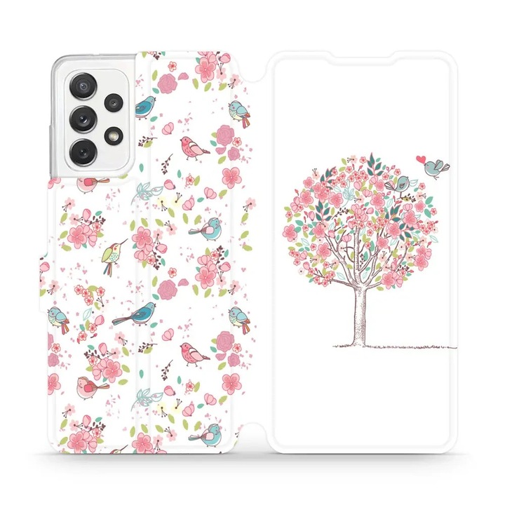 Husa, Mobiwear - Book - M120S pentru Samsung Galaxy A72 5G, Crang Roz