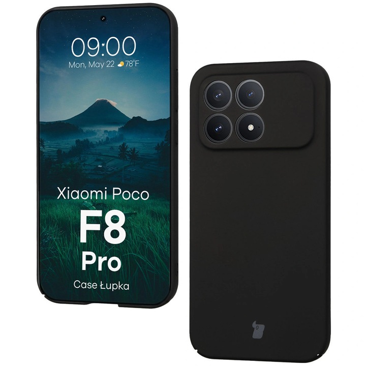 Калъф, Bizon Case Łupka за Xiaomi POCO F8 Pro, Черни
