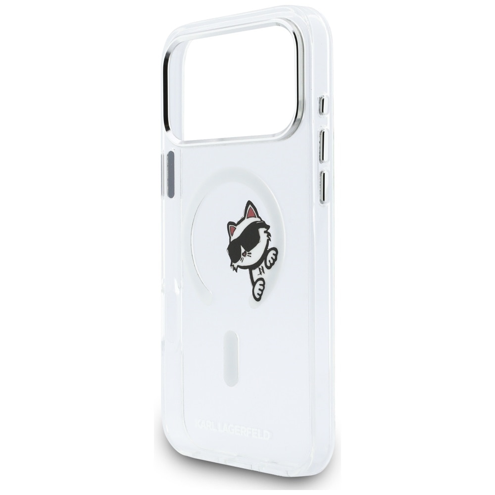 Carcasa Karl Lagerfeld IML Peekaboo cu MagSafe compatibila cu iPhone 17 Pro Max, Transparent