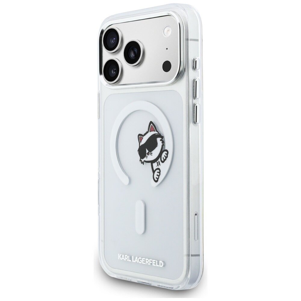 Carcasa Karl Lagerfeld IML Peekaboo cu MagSafe compatibila cu iPhone 17 Pro Max, Transparent