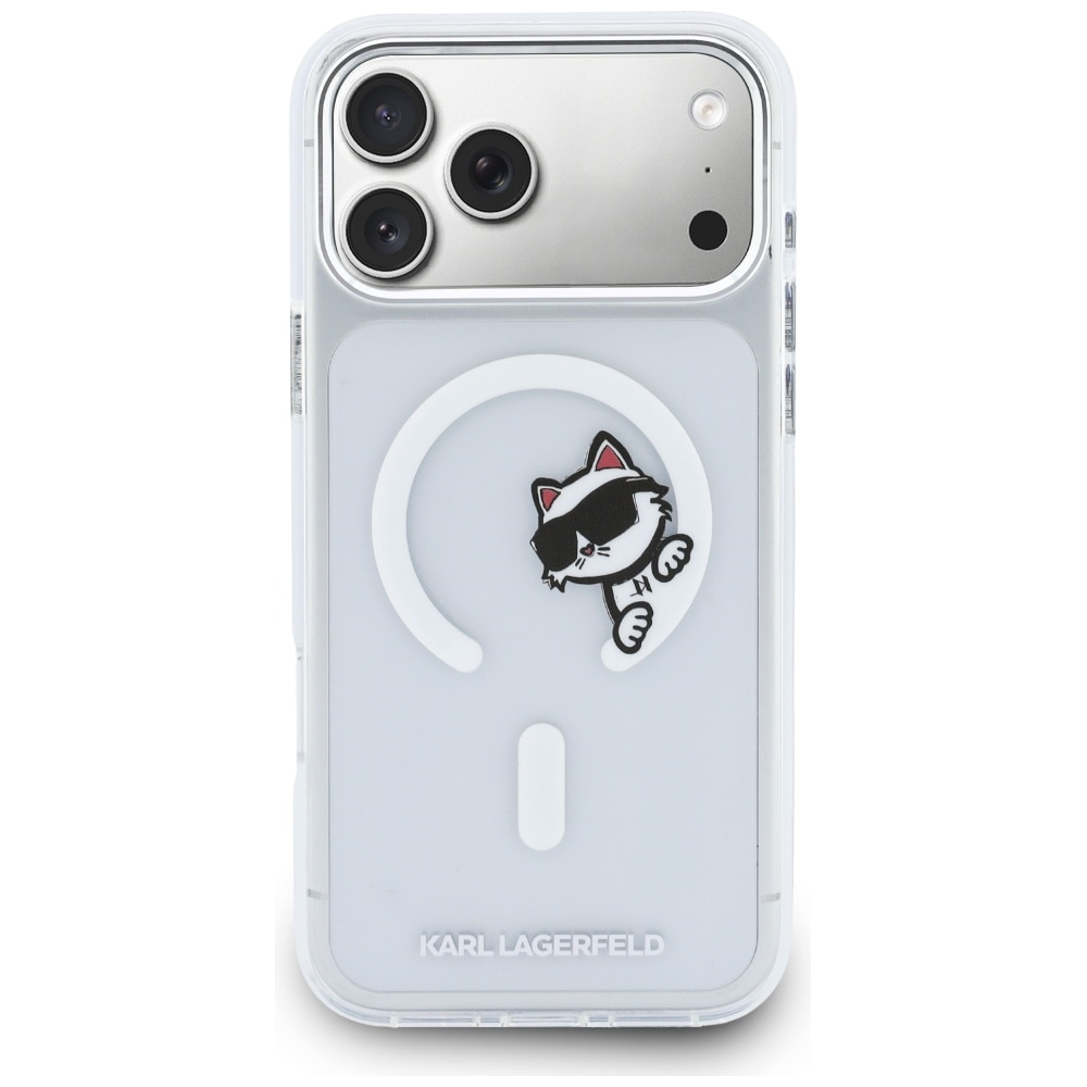 Carcasa Karl Lagerfeld IML Peekaboo cu MagSafe compatibila cu iPhone 17 Pro Max, Transparent