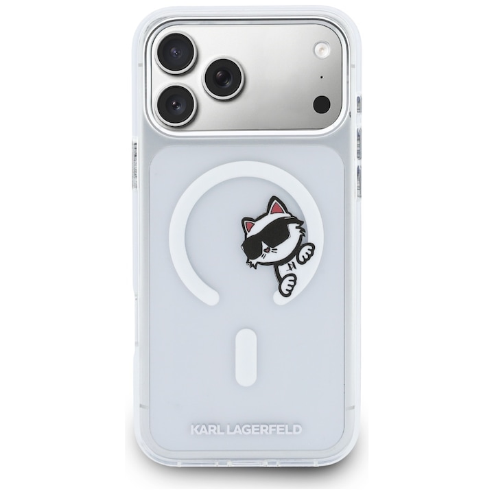Калъф Karl Lagerfeld IML Peekaboo, съвместим с iPhone 17 Pro Max, Прозрачен