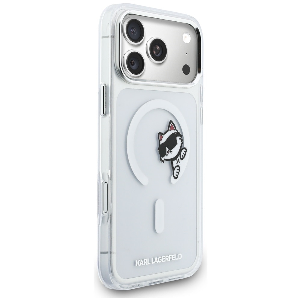 Carcasa Karl Lagerfeld IML Peekaboo cu MagSafe compatibila cu iPhone 17 Pro Max, Transparent