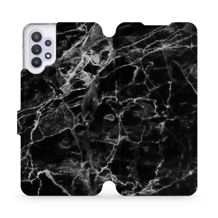 Husa, Mobiwear - Book - V056P pentru Samsung Galaxy A32 5G, Marmura Neagra