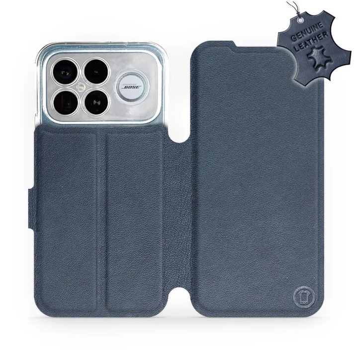 Husa, Mobiwear - Leather - L_NBS pentru Xiaomi POCO F8 Ultra, Albastru Inchis