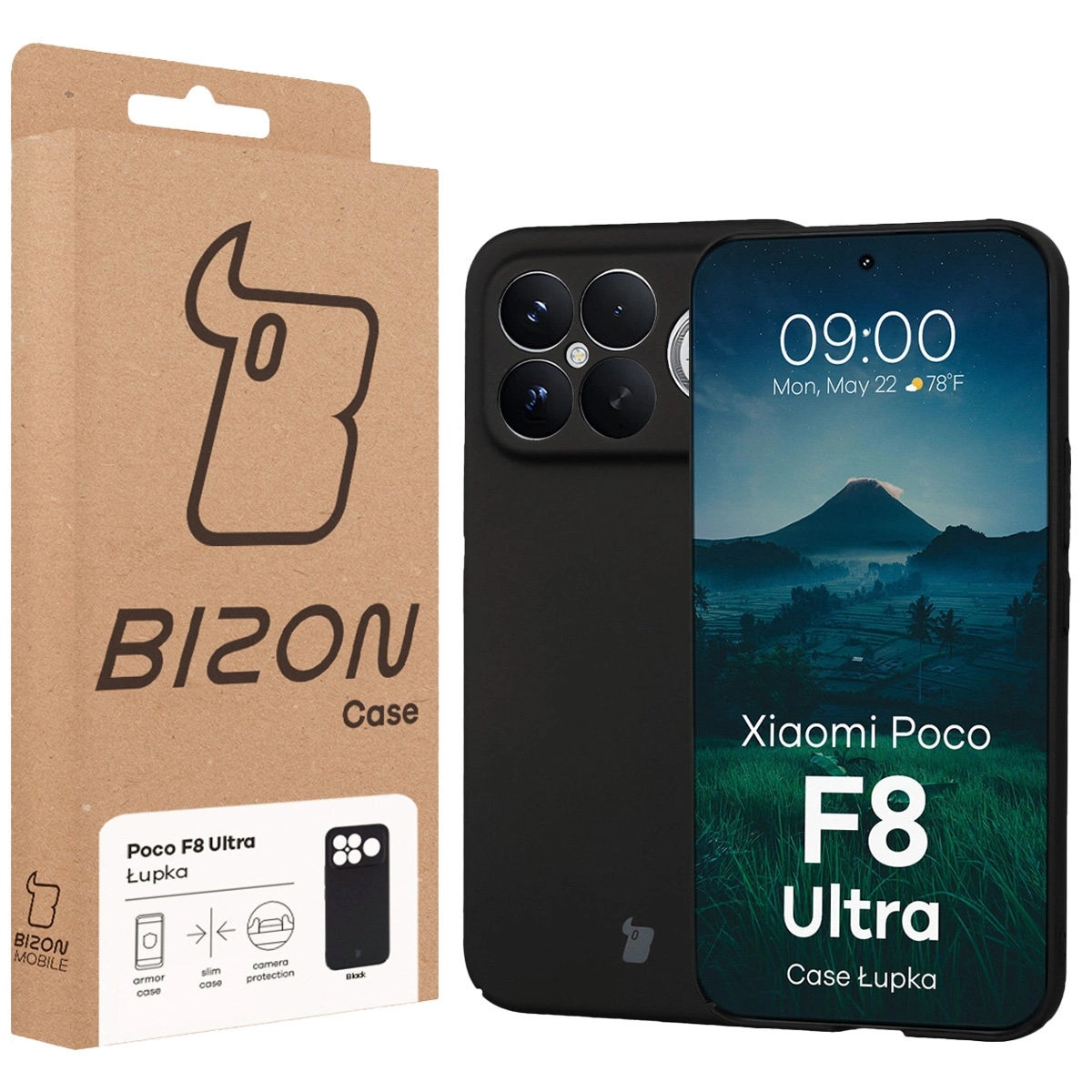 Husa, Bizon Case Lupka pentru Xiaomi POCO F8 Ultra, Negru