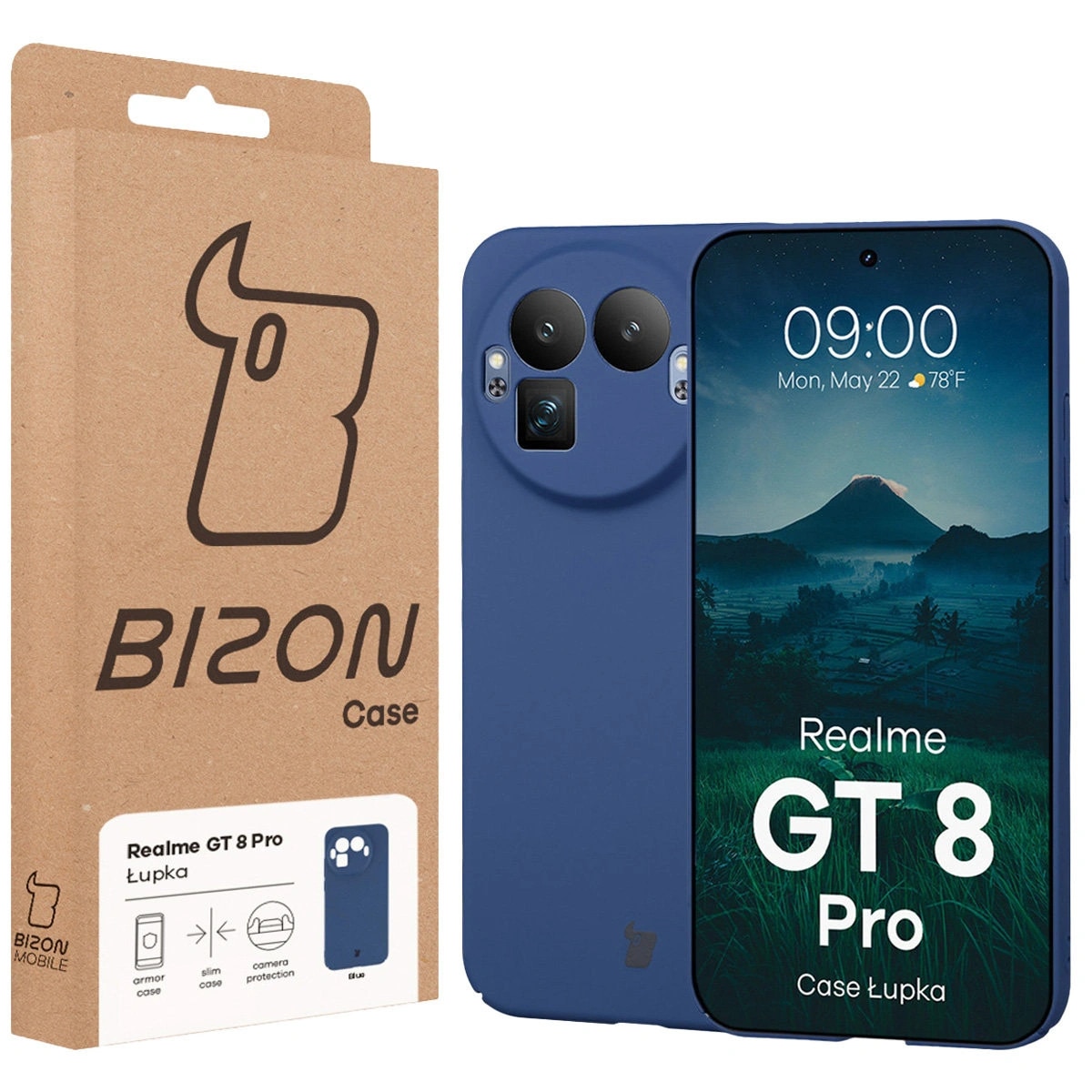 Husa, Bizon Case Lupka pentru Realme GT 8 Pro, Albastru