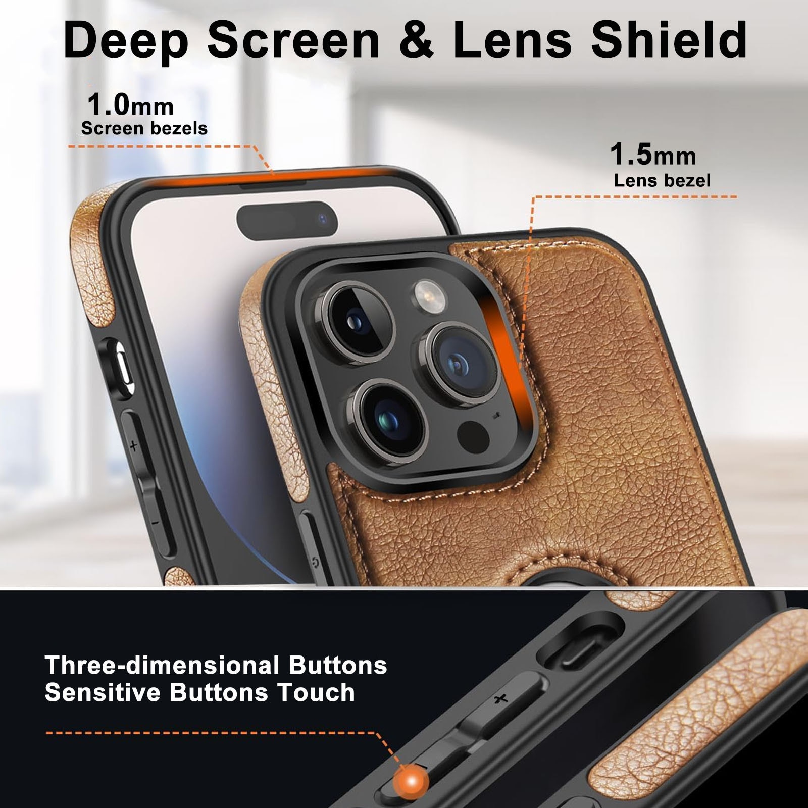 Husa telefon compatibila iPhone 16 Pro Max, AFKSMILE, MagSafe, Anti-soc, Decupaje Precise, Rezistenta la impact, Decupaj pentru Vizibilitatea Logo-ului, Antizgarieturi, Cu aspect vintage, Din PU piele, Maro