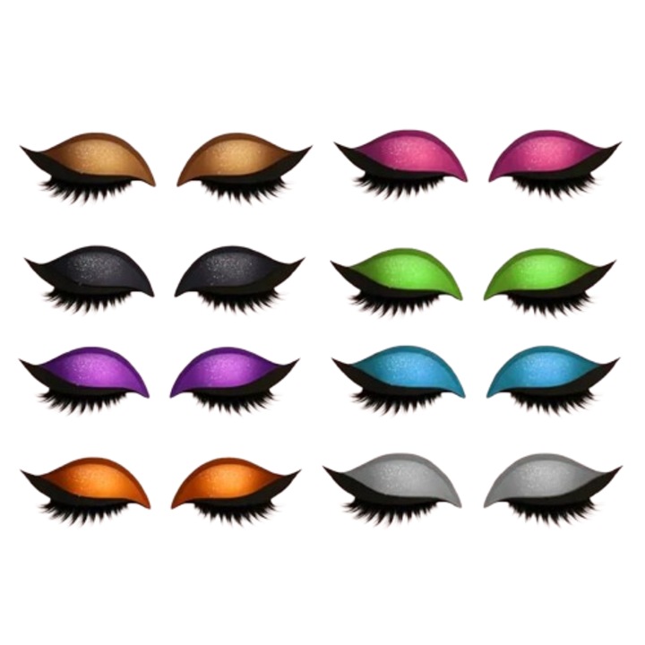 Autocolante pentru fard de pleoape, opt culori, perfecte pentru persoanele lenese
