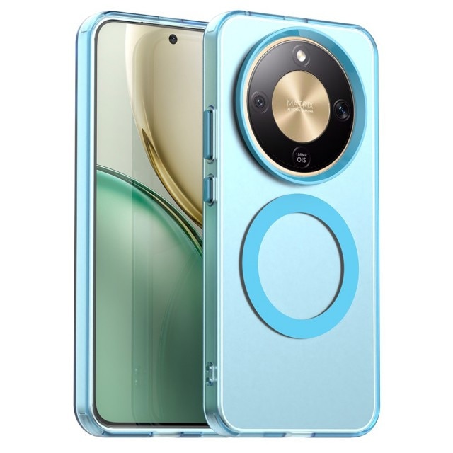 Husa Upzz® Tech Candy Pentru Honor Magic 8 Lite, Tehnologie Magsafe, Protectie La Camera si Colturi, Albastru