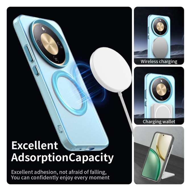 Husa Upzz® Tech Candy Pentru Honor Magic 8 Lite, Tehnologie Magsafe, Protectie La Camera si Colturi, Albastru