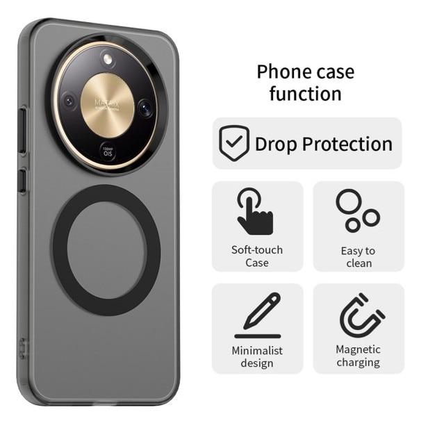 Husa Upzz® Tech Candy Pentru Honor Magic 8 Lite, Tehnologie Magsafe, Protectie La Camera si Colturi, Negru