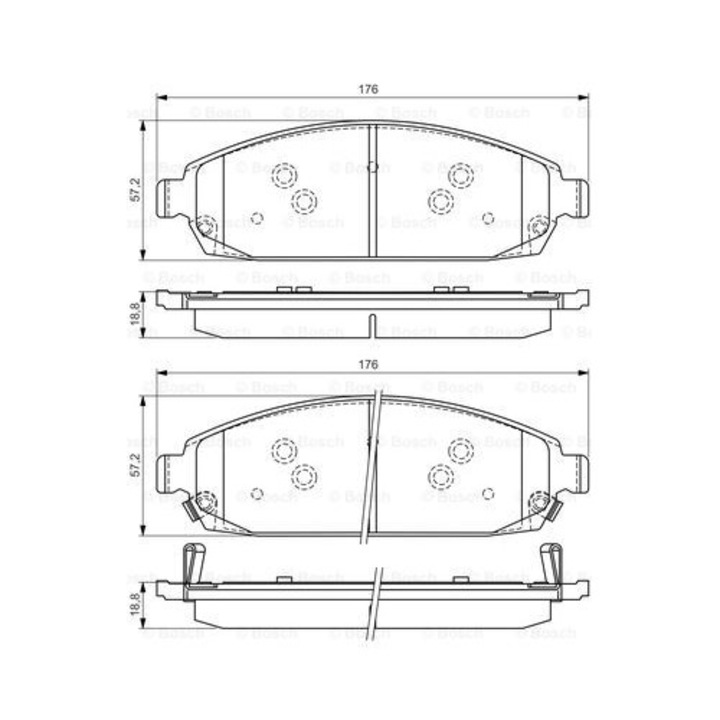 Fékbetét készlet, tárcsafék BOSCH 0 986 494 370