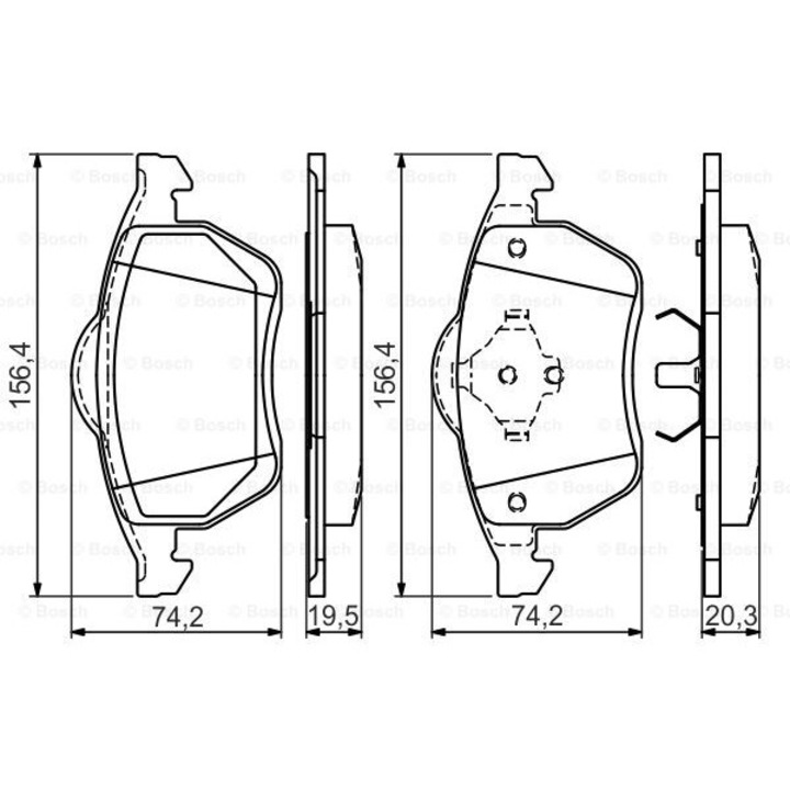Fékbetét készlet, tárcsafék BOSCH 0 986 494 390