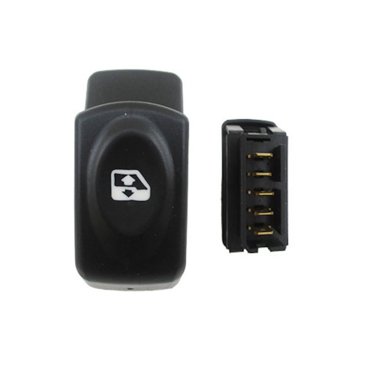 Buton geam electric pentru Dacia Logan, Sandero, Duster, Solenza si Renault Clio II, Megane I, Twingo 1998–2007, Kangoo 1998–2008 – comutator geam