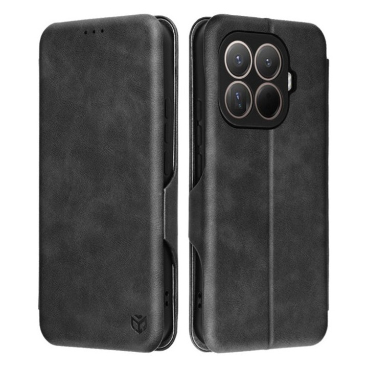 Husa Tip Carte Upzz® Safe Wallet Plus Compatibila Cu Xiaomi 15T Pro, Inchidere Magnetic, Piele Ecologica - Negru