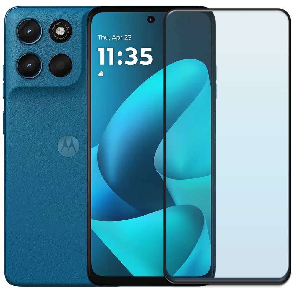 Folie din sticla securizata pentru Motorola Moto G57 Power, HAMSTERBOX Glass Shield, Protectie completa ecran, Full face, Aplicare rapida, Case Friendly, Transparenta