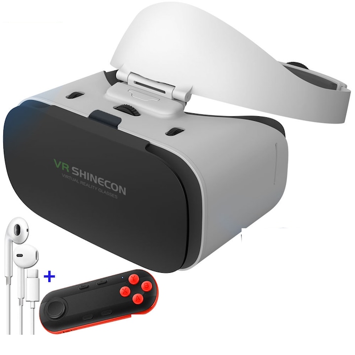 Ochelari VR, 3D, Realitate Virtuală, Lentile Acril, Căști, Gamepad