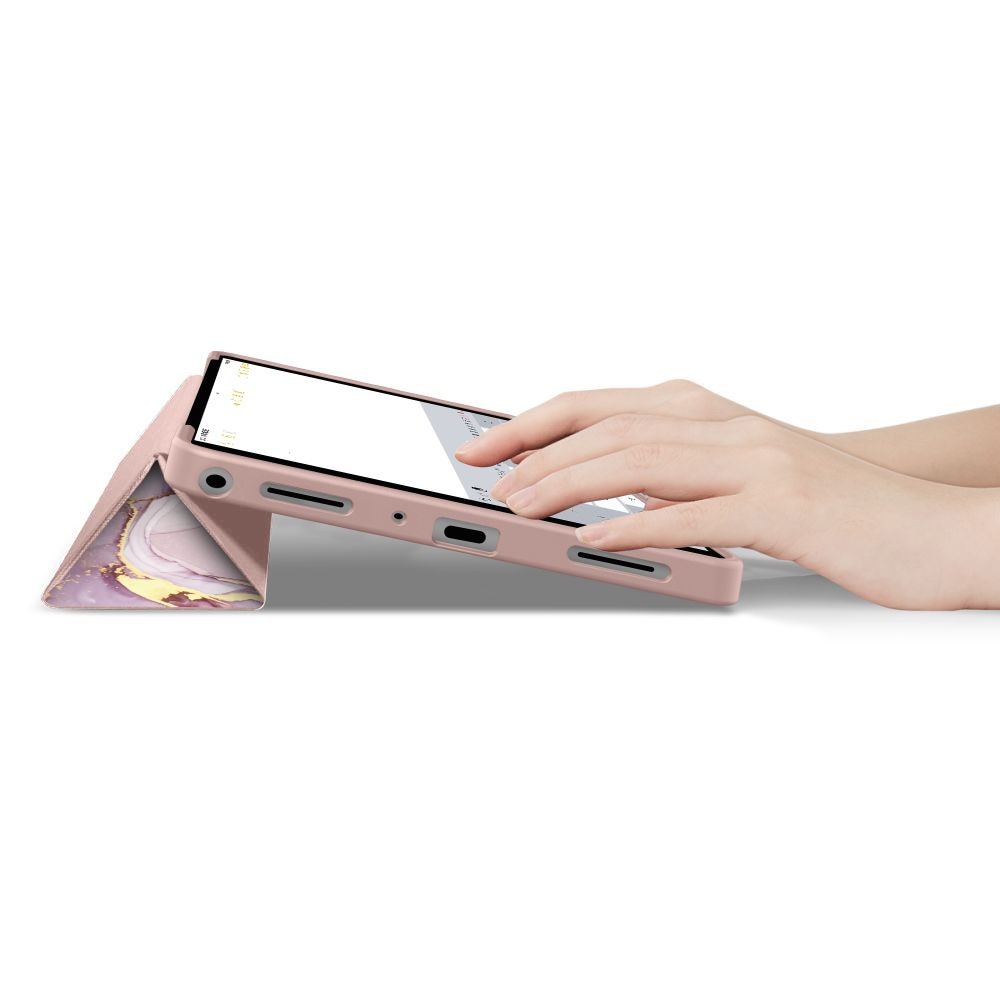 Husa Tech-Protect SmartCase compatibila cu Samsung Galaxy Tab A9 Plus / A11 Plus (X210 / X215 / X216 / X230 / X235 / X236) 11 inch, Marble