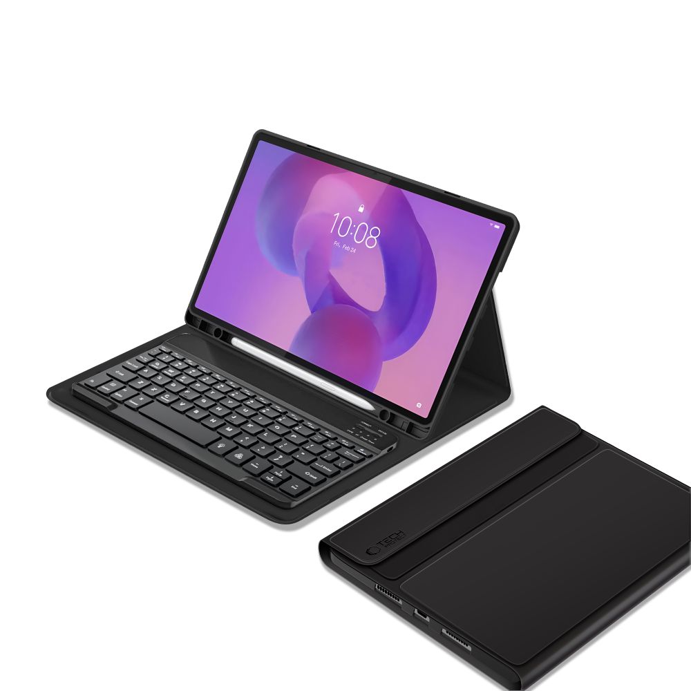 Husa Tech-Protect SmartCase Pen cu tastatura compatibila cu Lenovo Idea Tab Plus 12.1 inch, Negru