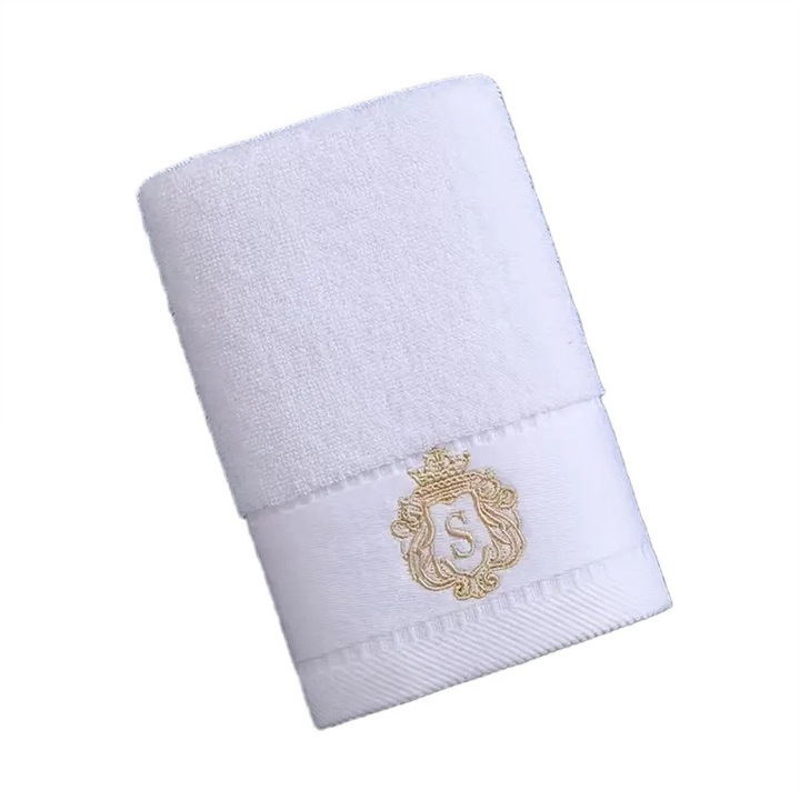 Кърпа за ръце и/или лице ANGMAD, 71x33см, 100% памук, супер абсорбираща, много мека, бързосъхнеща, бяла