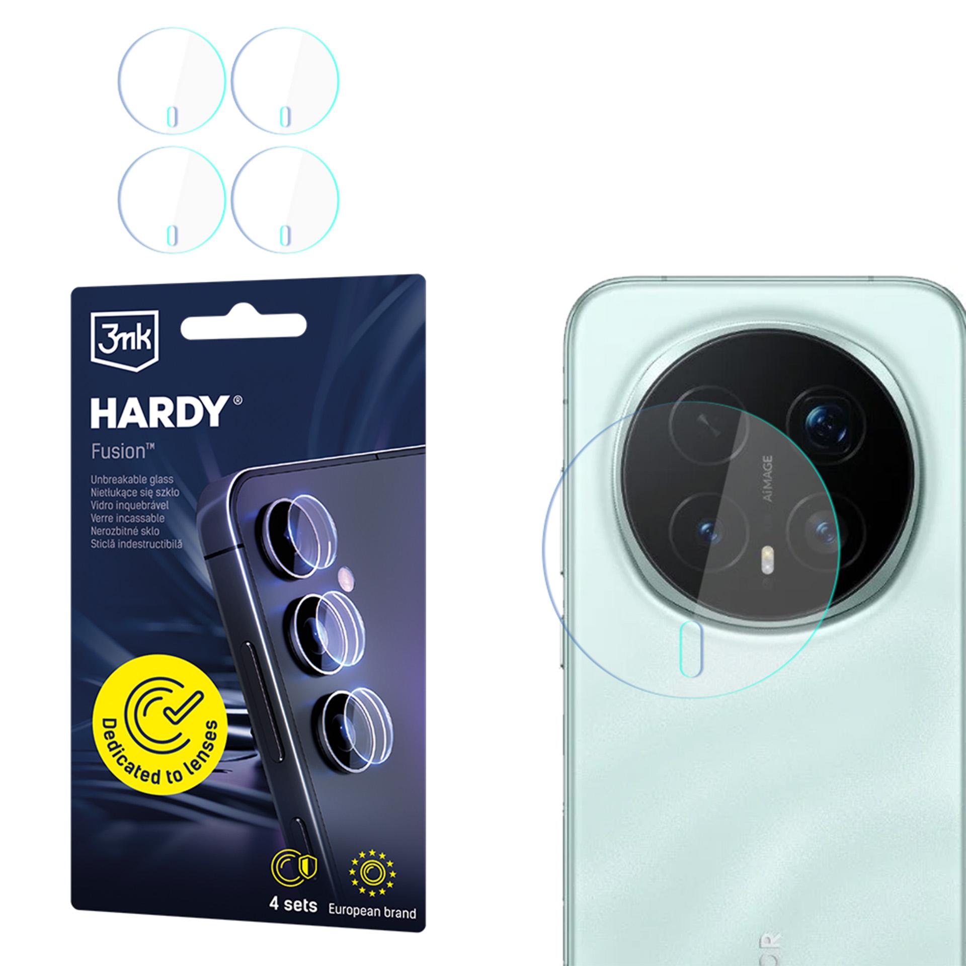 4x Protectie din sticla pentru obiectivul aparatului foto pentru Honor Magic8 Pro - 3mk HARDY® Fusion Lens Protection™