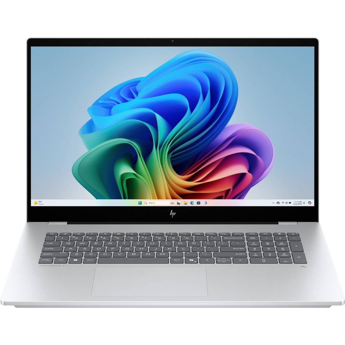 Laptop HP OmniBook 7 NG AI 17-dc0216nw Ultra 7 258V 17.3inch FHD Touch 32GB 1TB Windows 11 Home RTX4050 Glacial Silver