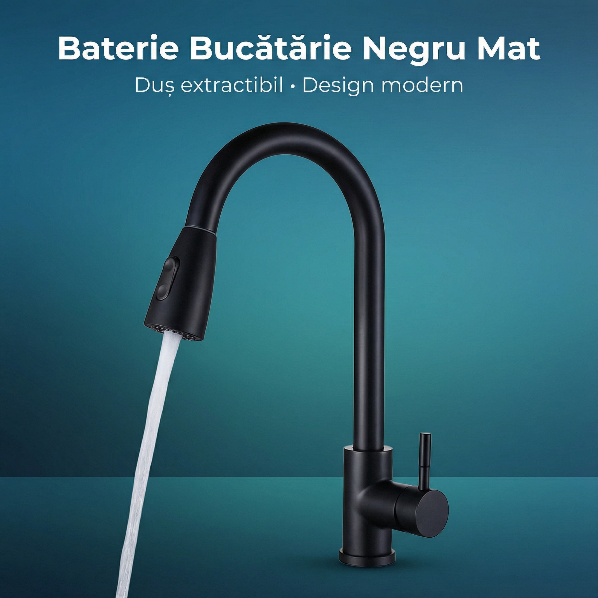 Set Baterie Chiuveta Bucatarie TrioStore® Din Alama Cu Dus Extractabil ...