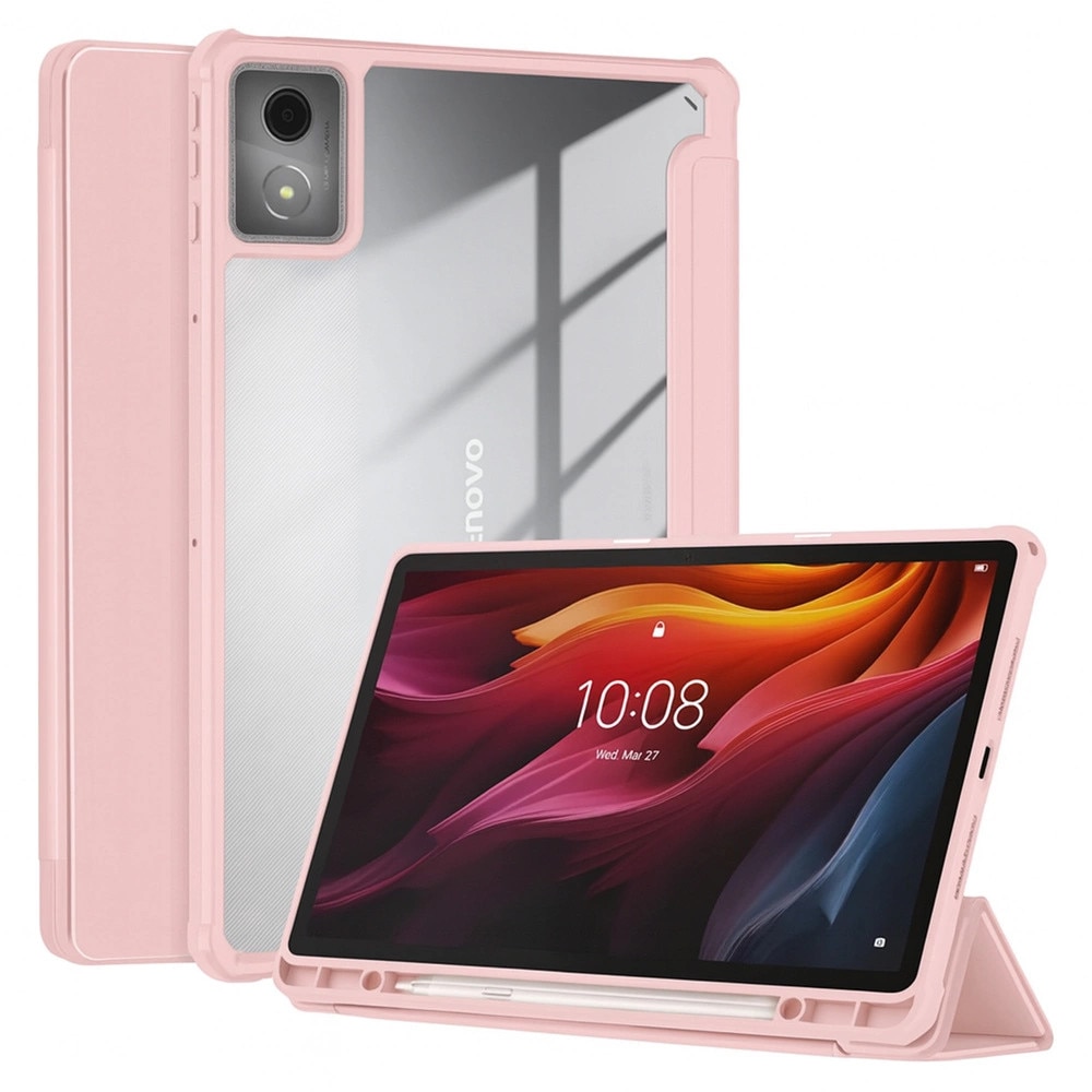 Husa pentru tableta, Strado, compatibila cu Lenovo K11 Plus TB352FU, roz, 11.45"