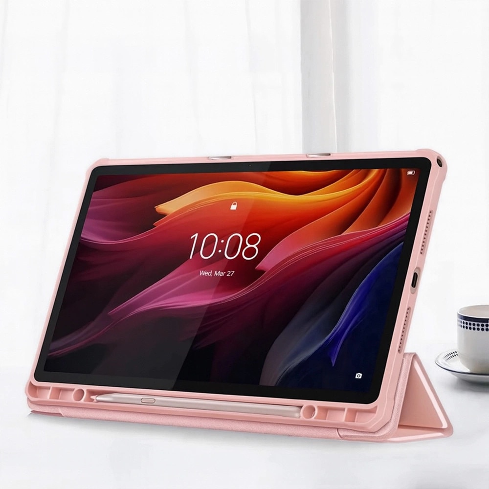 Husa pentru tableta, Strado, compatibila cu Lenovo K11 Plus TB352FU, roz, 11.45"