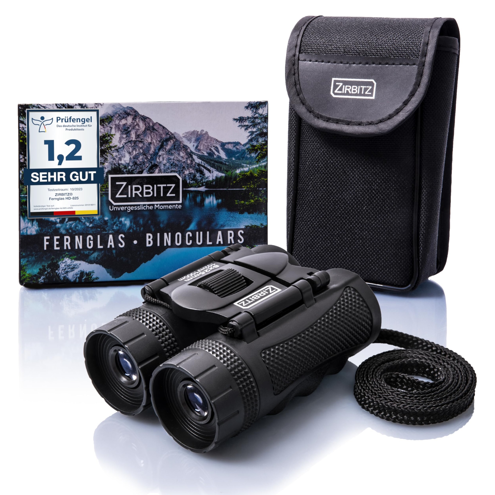 Binoclu ZIRBITZ® HD 8x25 compact si usor, binoclu de buzunar