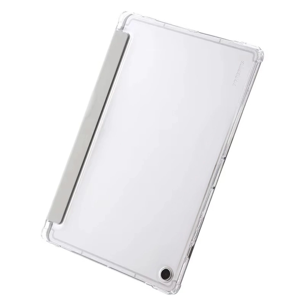 Husa tableta Strado Clear Trifold, compatibila cu Samsung Galaxy Tab S6 Lite 22/24, albastra, functie Smart Wake/Sleep, suport ajustabil