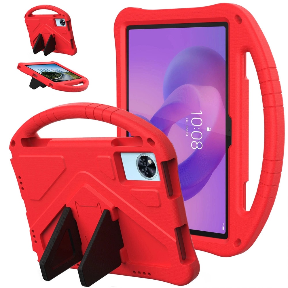 Etui FunColor pentru tablete, 11", pancerna constructie, rosu, set cu suport