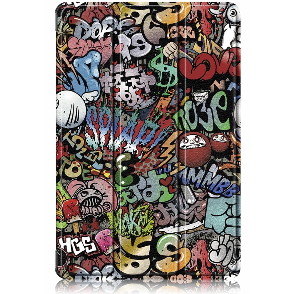 Husa tableta Strado, etui cu clapa, compatibila cu Lenovo Tab 10.1", multicolor, functie Smart Cover, suport ajustabil