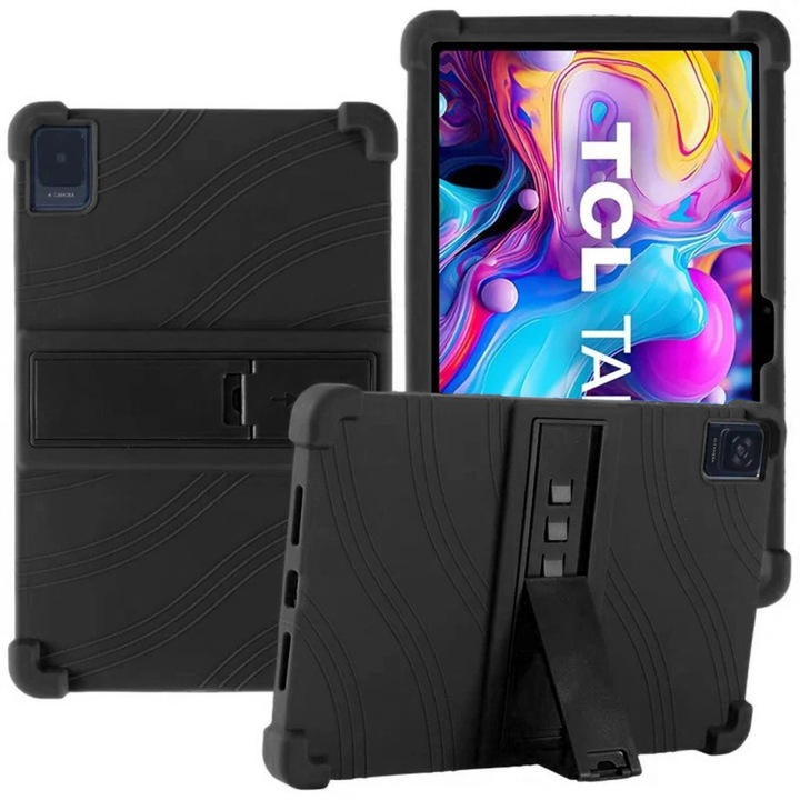 Husa pancerata Strado pentru TCL Tab 10 Gen 2, suport stabil, neagra, 10.36 inch