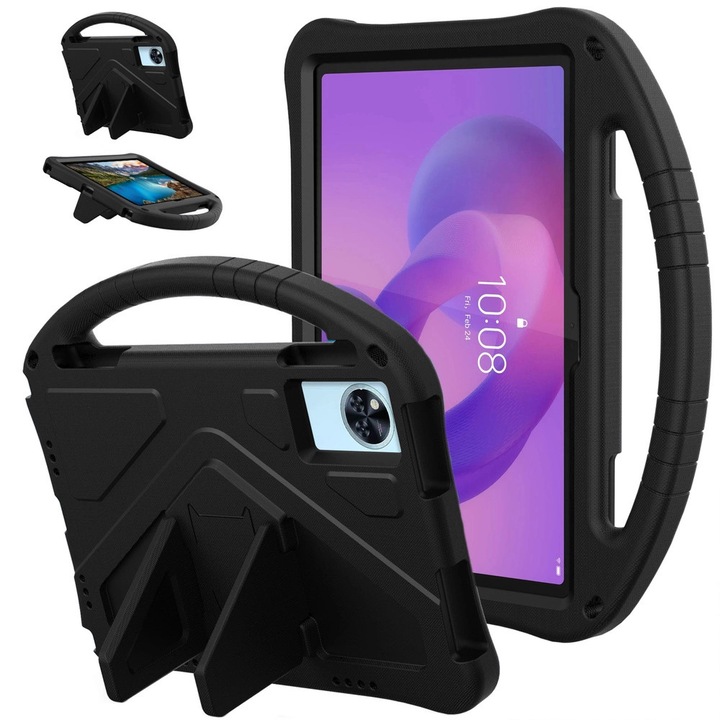 Strado FunColor 11" tablet tok, páncélozott, állvány, fekete