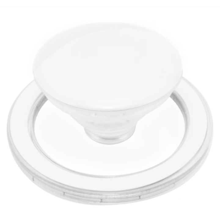 PopSockets PopGrip Magnetic telefontartó, kihúzható, ragasztógyűrűvel MagSafe nélküli telefonokhoz, fehér, 5.8cm