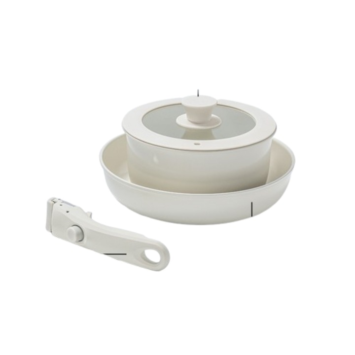 Set De Oale Glazura ceramica - 4 Piese, Ultrixe, Este compatibil cu mai multe aragazuri, inclusiv aragazuri cu inductie si aragazuri pe gaz, Alb