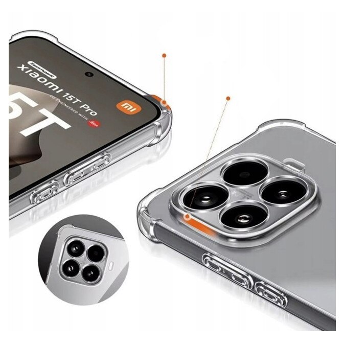 Husa Upzz® Shock Armor Compatibila Cu Xiaomi 15T Pro, Protectie Sporita, Design Premium, Silicon, Transparenta