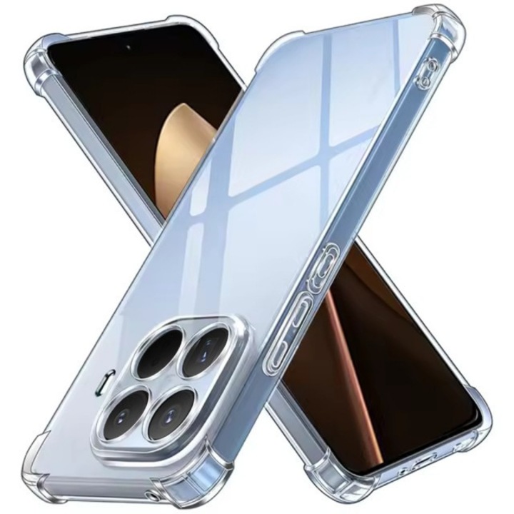 Husa Upzz® Shock Armor Compatibila Cu Xiaomi 15T Pro, Protectie Sporita, Design Premium, Silicon, Transparenta