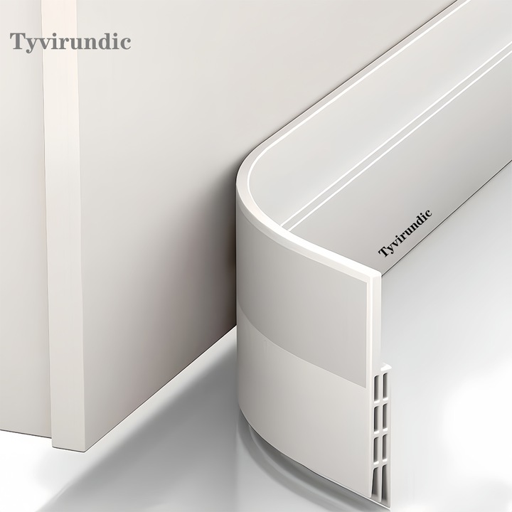 Profil Etansare Anti-Curent Premium pentru Usa, Tyvirundic, Banda de Silicon cu Aderenta Puternica, Izolare Termica si Fonica, Instalare Rapida, 100cm, Alb