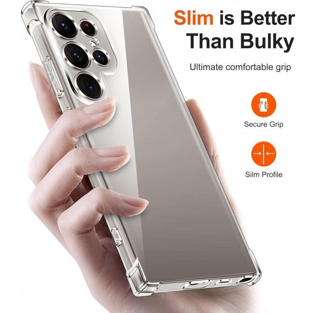 Husa Upzz® Shock Armor Compatibila Cu Samsung Galaxy S26 ULTRA, Protectie Sporita, Silicon, Transparenta