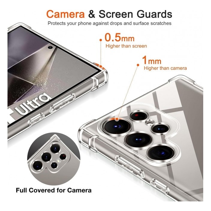 Husa Upzz® Shock Armor Compatibila Cu Samsung Galaxy S26 ULTRA, Protectie Sporita, Silicon, Transparenta