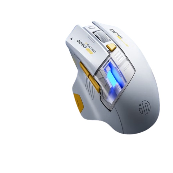 Vezeték nélküli játék egér, SDLOGAL, Halk kattintás, Bluetooth 5.0 és 2.4GHZ, RGB LED világítás, DPI 800/1200/1600/2000/2400, Laptophoz/PC-hez/számítógéphez alkalmas, Szürke