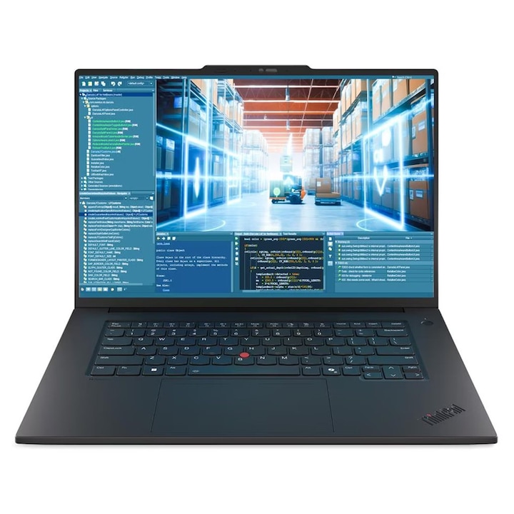 Лаптоп Lenovo ThinkPad T1g Gen 8, 21TD0002BM.2TBSSD, 14", Intel Core Ultra 7 255H (16-ядрен), NVIDIA GeForce RTX 5060 (8GB GDDR7), 32GB 7467Mhz LPCAMM2 LPDDR5x, Черен