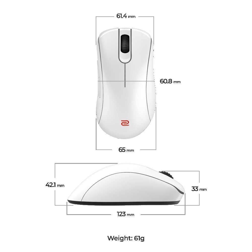 Mouse Gaming Wireless ZOWIE EC2-DW 4K, Glossy, Alb - eMAG.ro