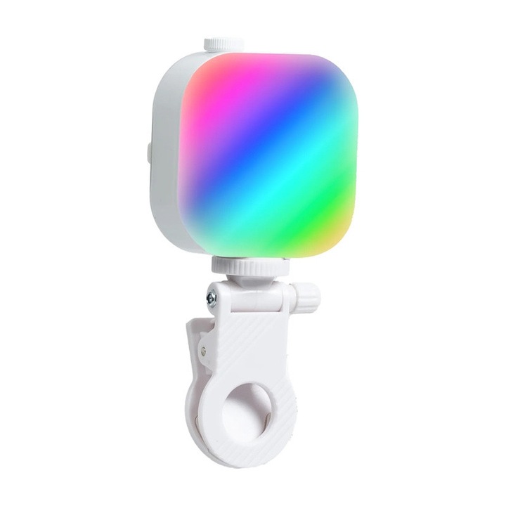 Лампа за селфи Telesin Ice Cube с RGB 360, 2500K-9000K, 2000 mAh, 100g, със стойка за телефон 1/4"