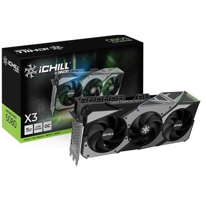 Inno3D GeForce RTX5080 16GB GDDR7 iChill X3 V2, 299301, Videókártya