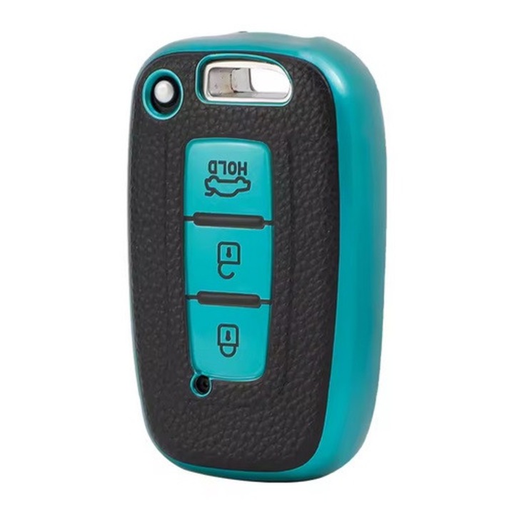 Husa pentru cheie Hyundai Accent Solaris HB20 I30 IX35 Veloster Kia Rio Sportage K2 K3 verde